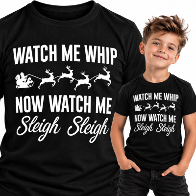 KOSZULKA DZIECIĘCA ŚWIĄTECZNA WATCH ME WHIP ME BAKE BAKE